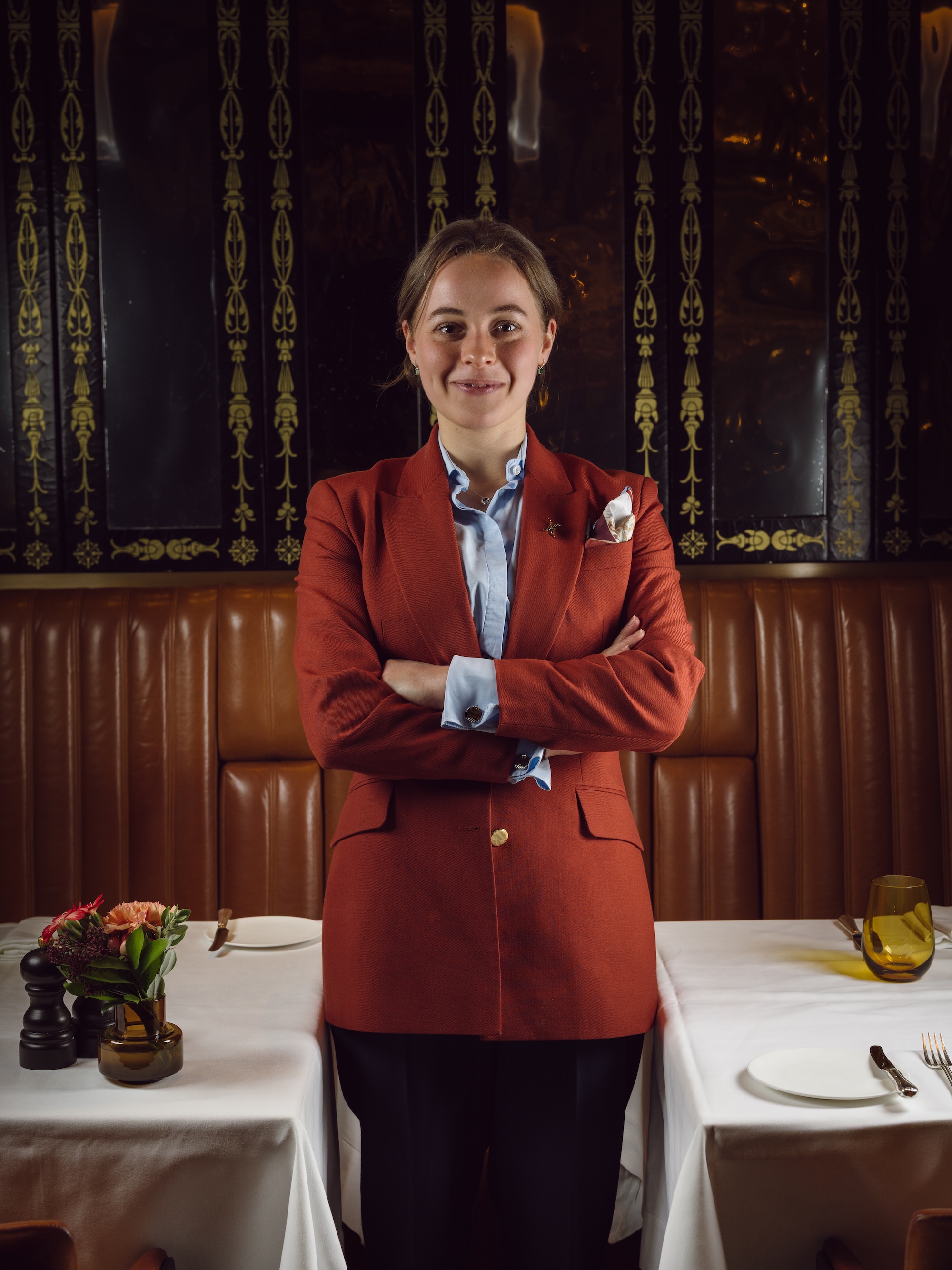 A server at The Grill at The Dorchester