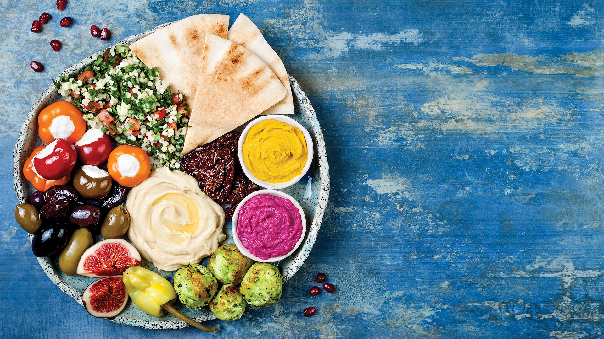 Israeli mezze platter